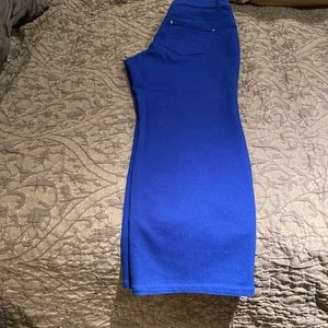 Christopher & Banks Ladies Jean Pants Size 12 Petite Royal Blue  Good Condition